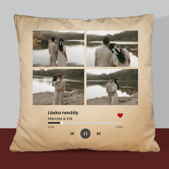 Fotokoláž: Spotify 4 Fotky - Polštář