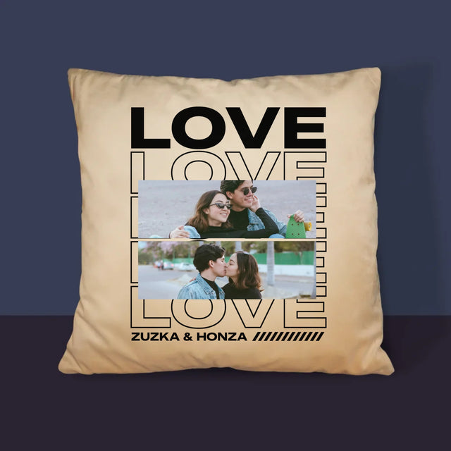 Fotokoláž: Se Slovem Love - Polštář