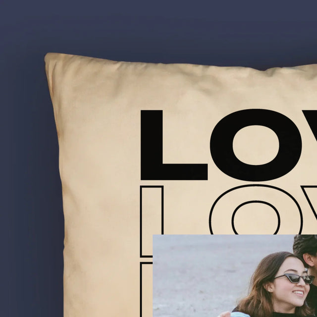 Fotokoláž: Se Slovem Love - Polštář