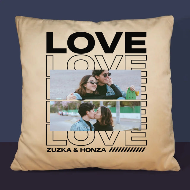 Fotokoláž: Se Slovem Love - Polštář