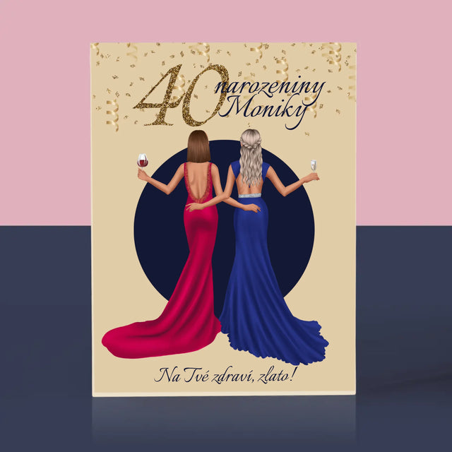 Designér Postav: 40. Narozeniny - Akrylový Blok