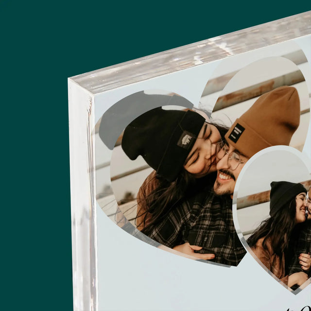 Fotokoláž: Spotify Srdce - Akrylový Blok