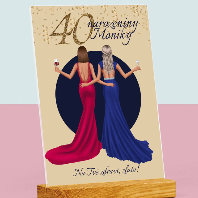 Designér Postav: 40. Narozeniny - Tisk Na Akrylovém Skle