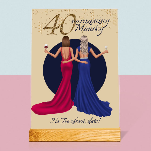 Designér Postav: 40. Narozeniny - Tisk Na Akrylovém Skle
