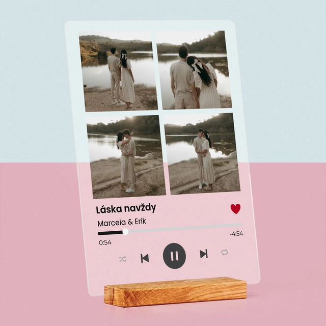 Fotokoláž: Spotify 4 Fotky - Tisk Na Akrylovém Skle