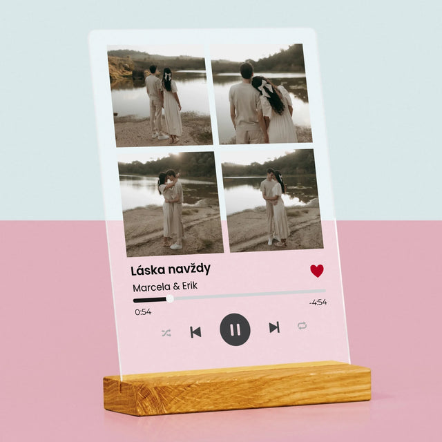 Fotokoláž: Spotify 4 Fotky - Tisk Na Akrylovém Skle
