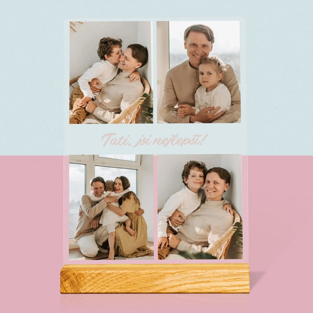 Fotokoláž: Fotky Pro Tatínka - Tisk Na Akrylovém Skle