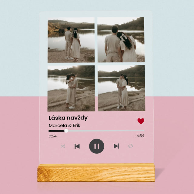 Fotokoláž: Spotify 4 Fotky - Tisk Na Akrylovém Skle