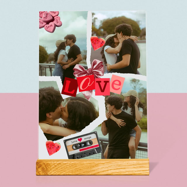 Fotokoláž: Love Retro - Tisk Na Akrylovém Skle