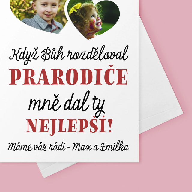 Fotokoláž: Když Bůh Rozděloval Prarodiče - Přání