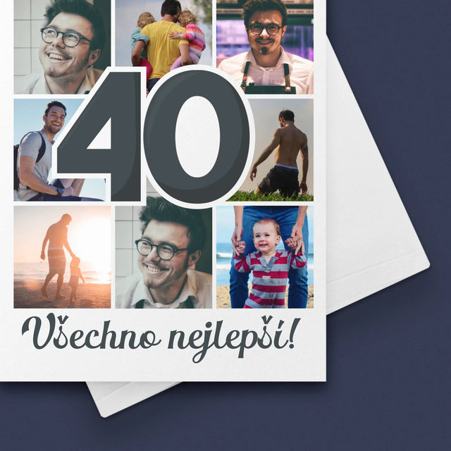 Fotokoláž: 40 Let - Přání
