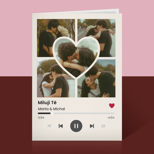 Fotokoláž: Spotify Fotografie Srdce - Přání