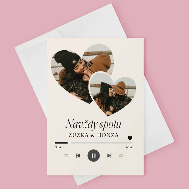 Fotokoláž: Spotify Srdce - Přání