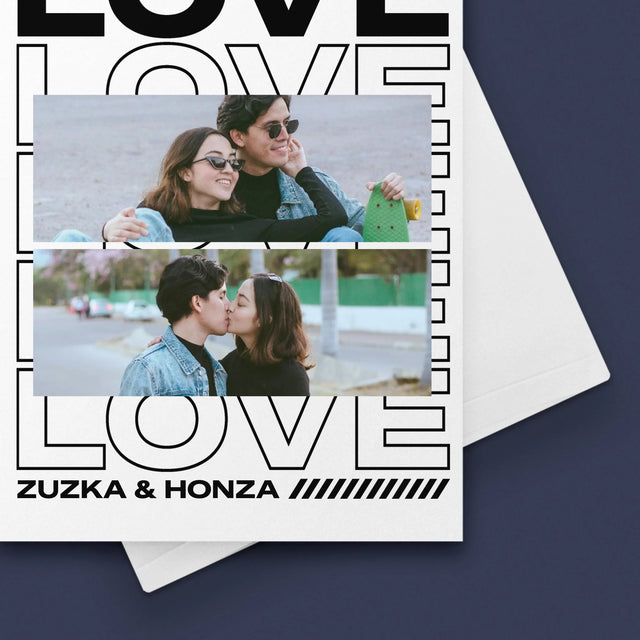 Fotokoláž: Se Slovem Love - Přání