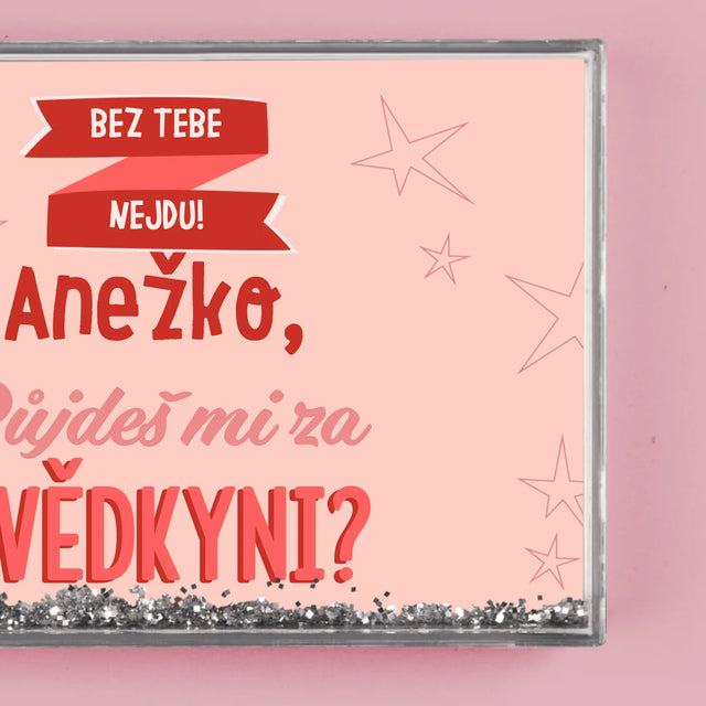 Jméno A Nápis: Bez Tebe Nejdu - Sněžící Fotorámeček