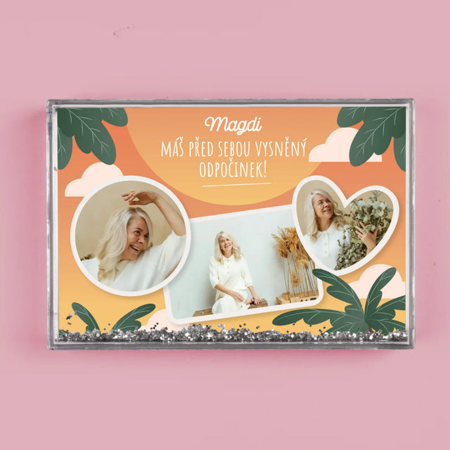 Fotokoláž: Vysněný Odpočinek - Sněžící Fotorámeček