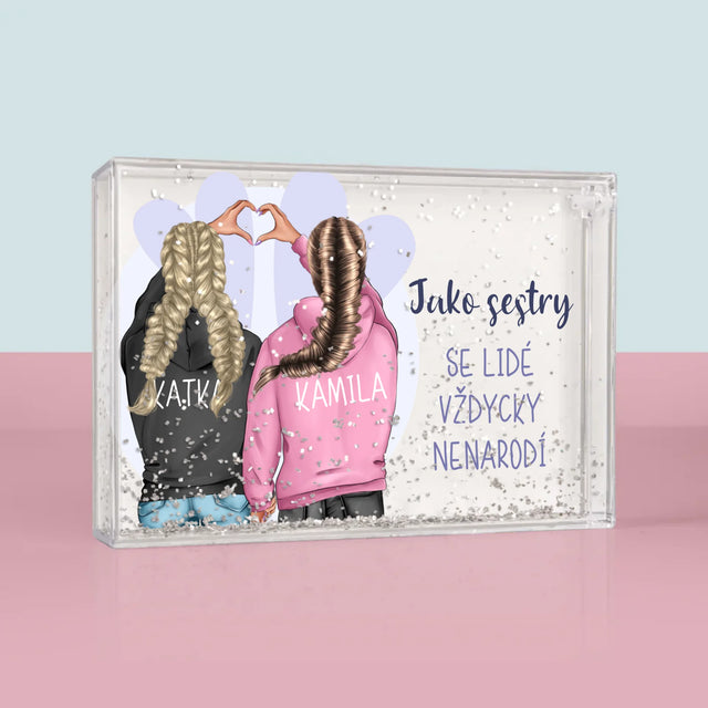 Designér Postav: Zimní Kamarádky - Sněžící Fotorámeček