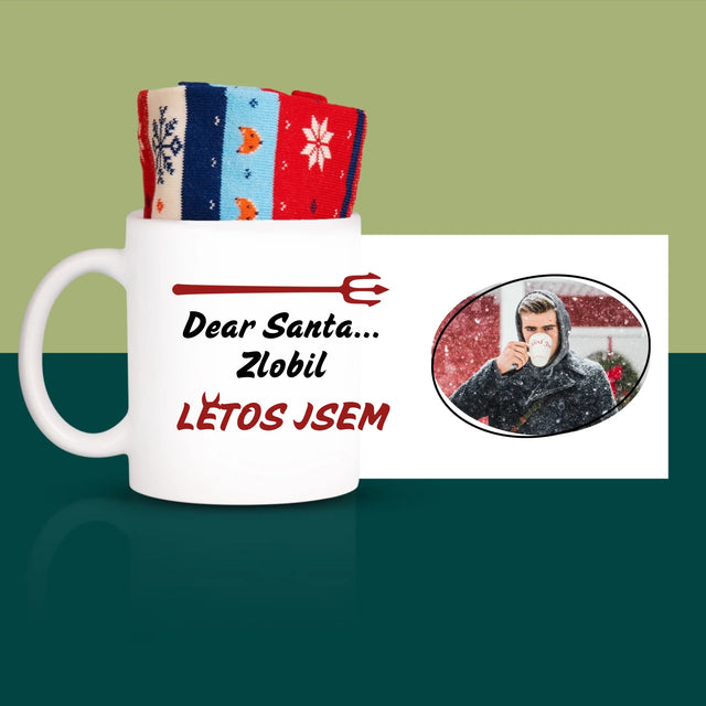 Fotka S Textem: Letos Jsem - Zimní Ponožky V Hrnku