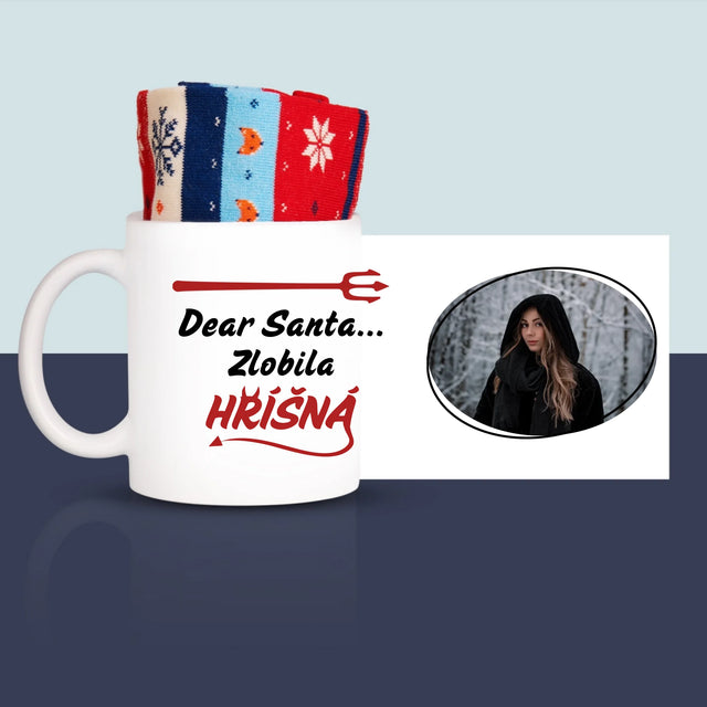 Fotka S Textem: Letos Jsem - Zimní Ponožky V Hrnku