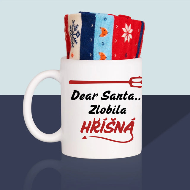Fotka S Textem: Letos Jsem - Zimní Ponožky V Hrnku