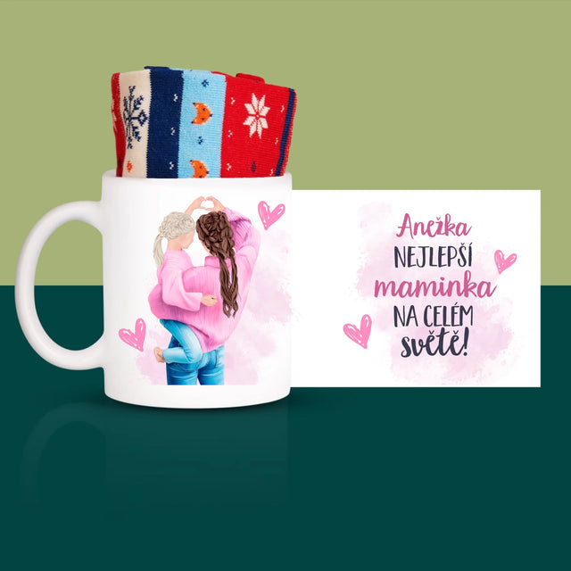 Designér Postav: Nejlepší Maminka Na Světě - Zimní Ponožky V Hrnku