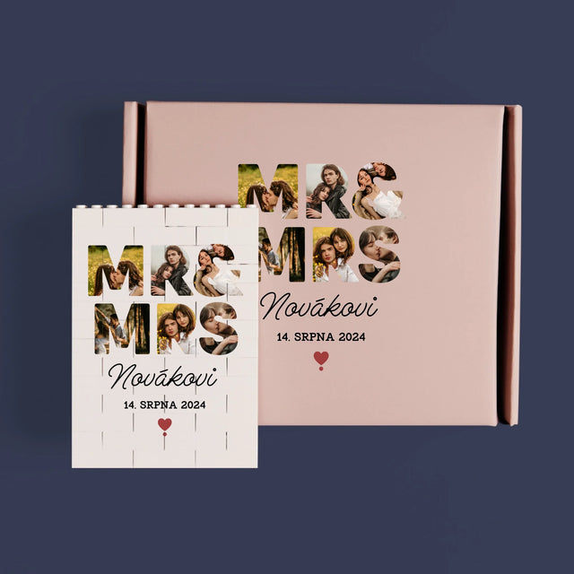 Slovo Z Fotek: Mr&Mrs - Kostky Lego 