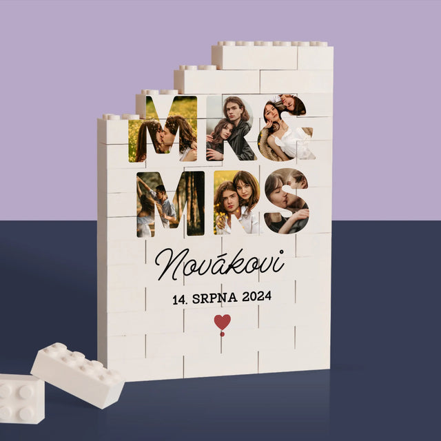 Slovo Z Fotek: Mr&Mrs - Kostky Lego 