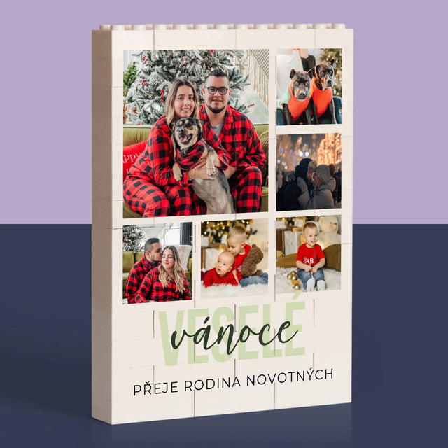 Fotokoláž: Veselé Vánoce - Kostky Lego 