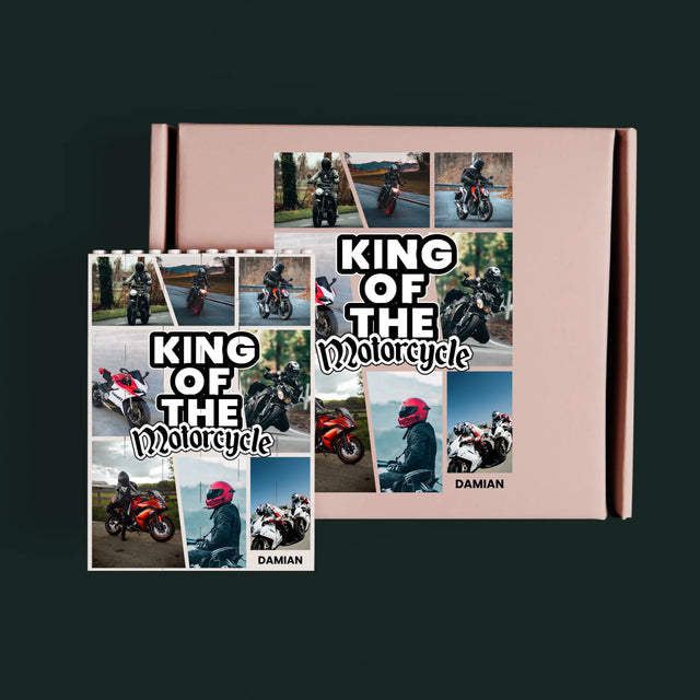 Fotokoláž: King Of The Motorcycle - Kostky Lego 