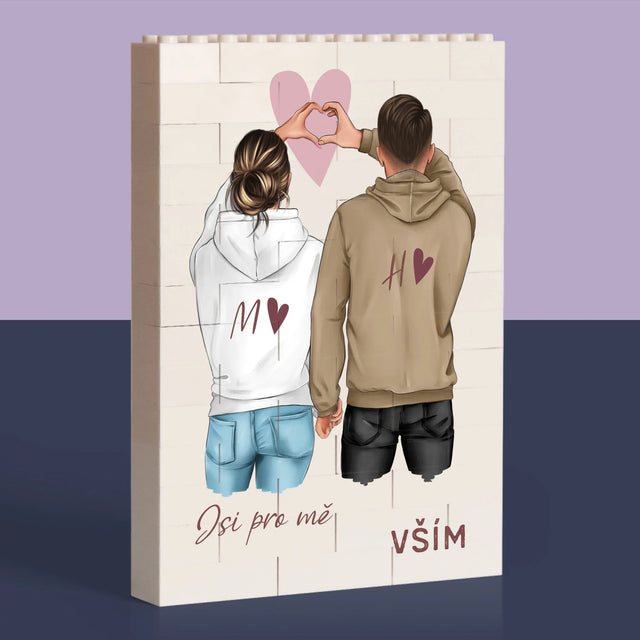 Designér Postav: Pár Srdce - Kostky Lego 