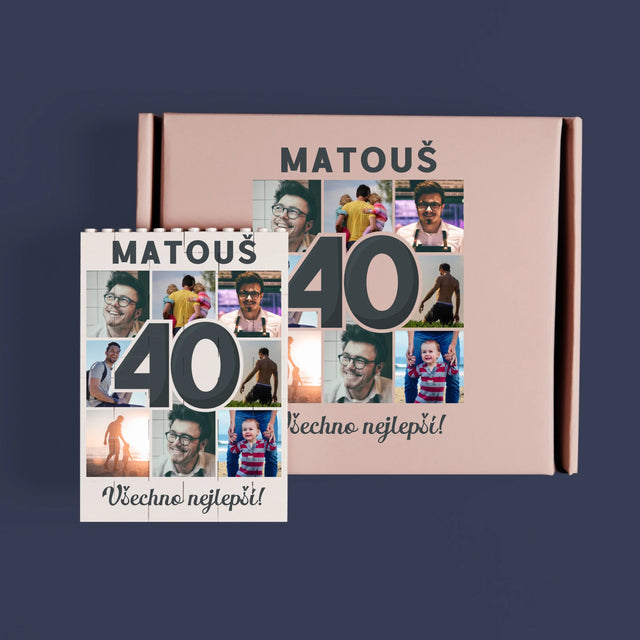 Fotokoláž: 40 Let - Kostky Lego 
