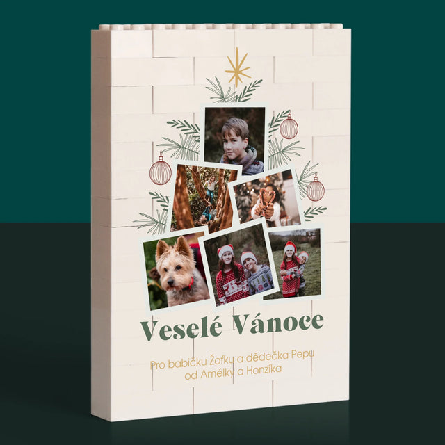 Fotokoláž: Vánoční Stromeček - Kostky Lego 