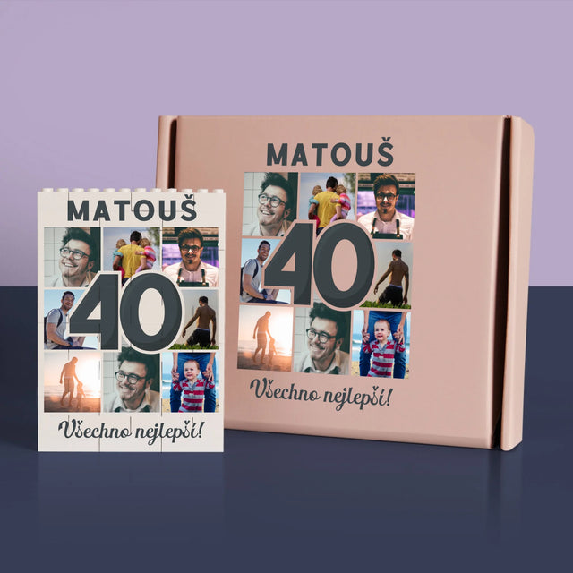 Fotokoláž: 40 Let - Kostky Lego 
