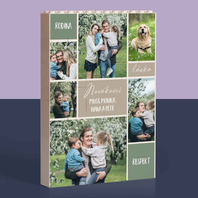 Fotokoláž: Rodinná Koláž Z Fotek - Kostky Lego 