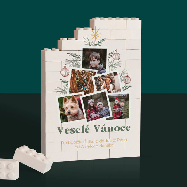 Fotokoláž: Vánoční Stromeček - Kostky Lego 