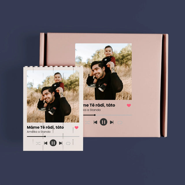 Fotka S Textem: Nejúžasnější Táta Na Světě - Kostky Lego 