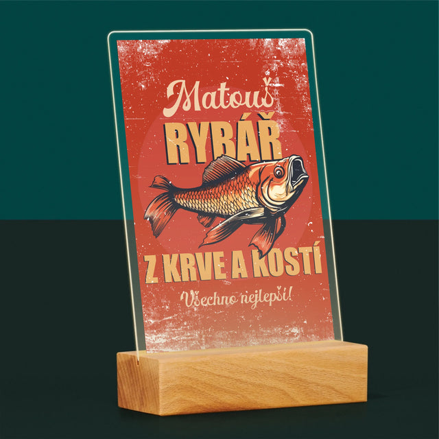Jméno A Nápis: Rybář Z Krve A Kostí - Tisk Na Akrylovém Skle
