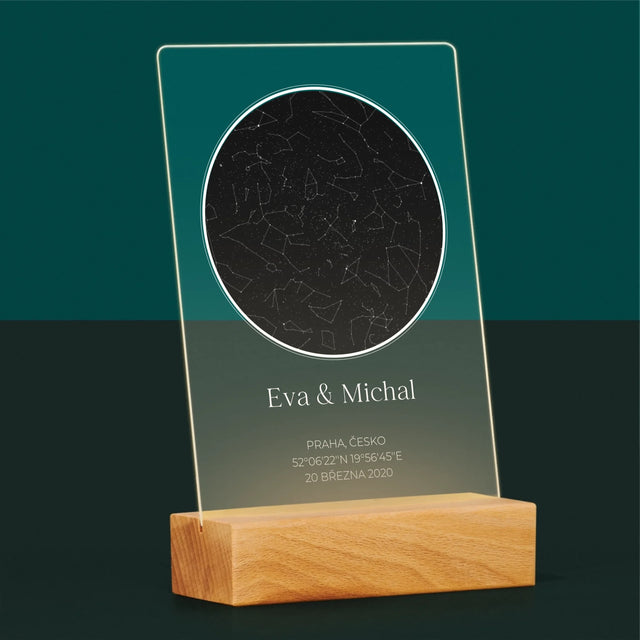 Hvězdná Mapa: Hvězdná Mapa: Pro Zamilované - Tisk Na Akrylovém Skle