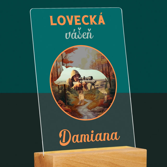 Fotka S Textem: Lovecká Vášeň Damiana - Tisk Na Akrylovém Skle