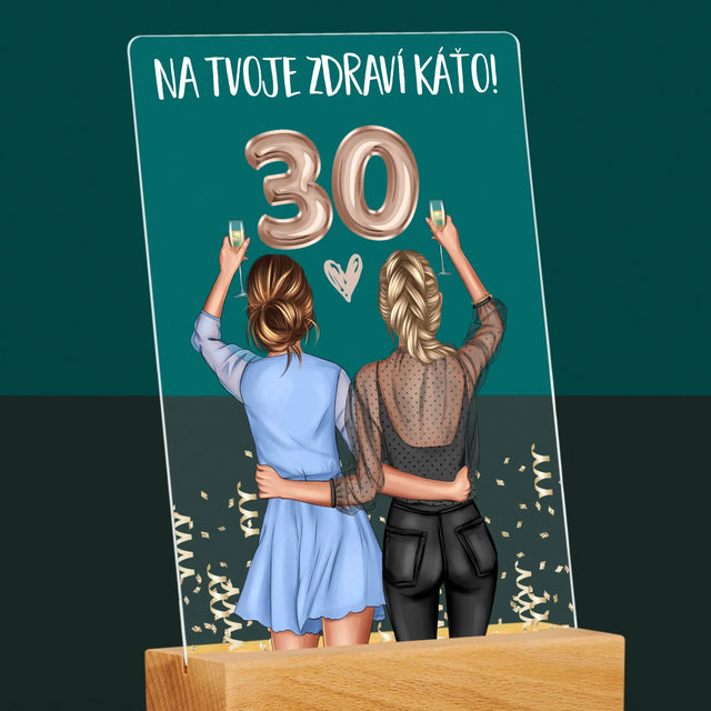 Designér Postav: Na Tvoje Zdraví 30 - Tisk Na Akrylovém Skle