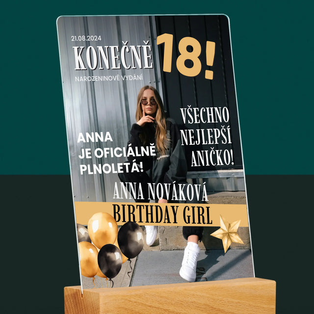 Obálka Časopisu: Konečně 18 - Tisk Na Akrylovém Skle