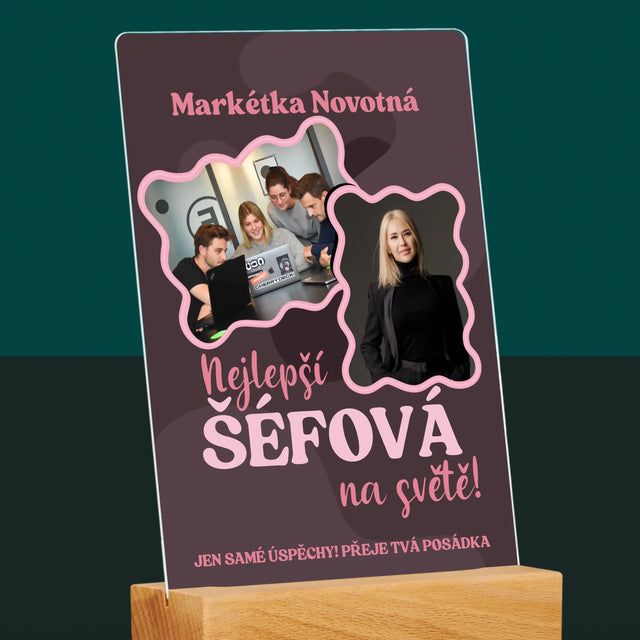 Fotokoláž: Nejlepší Šéfová - Tisk Na Akrylovém Skle