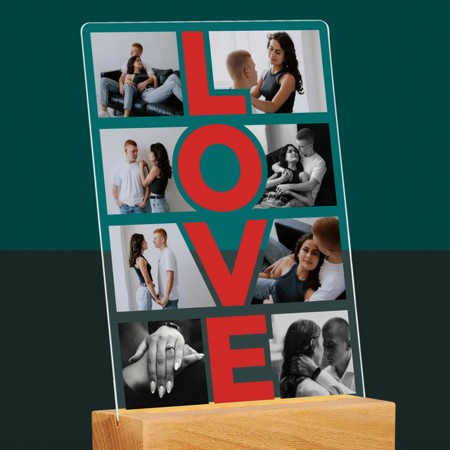 Fotokoláž: Slovo Love - Tisk Na Akrylovém Skle