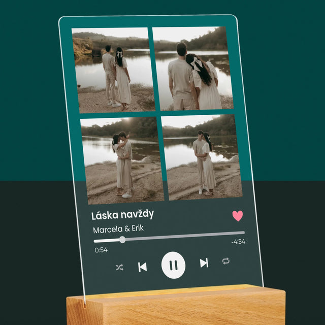 Fotokoláž: Spotify 4 Fotky - Tisk Na Akrylovém Skle