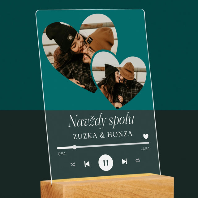 Fotokoláž: Spotify Srdce - Tisk Na Akrylovém Skle