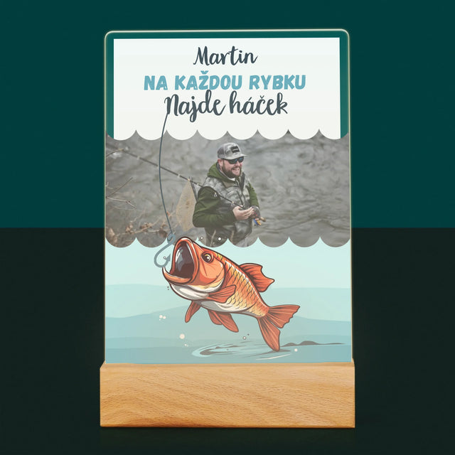 Fotka A Textem: Najde Háček - Tisk Na Akrylovém Skle