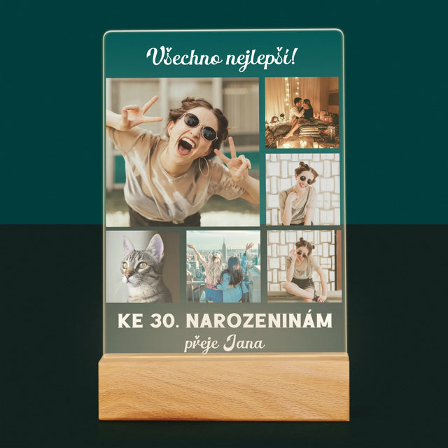 Fotokoláž: Narozeniny - Tisk Na Akrylovém Skle
