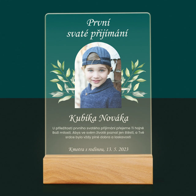 Fotka A Textem: První Svaté Přijímání Přání - Tisk Na Akrylovém Skle