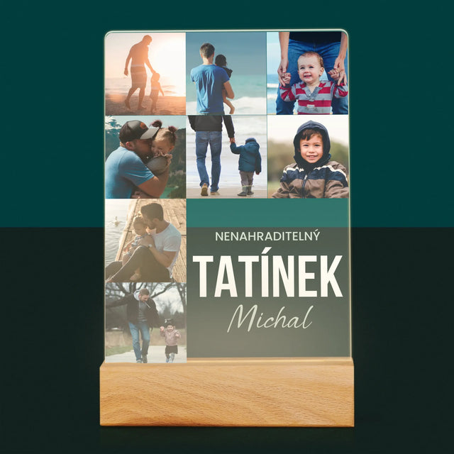 Fotokoláž: Nenahraditelný Tatínek - Tisk Na Akrylovém Skle