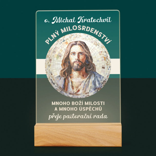 Jméno A Nápis: Důstojný Pán Plný Milosrdenství - Tisk Na Akrylovém Skle